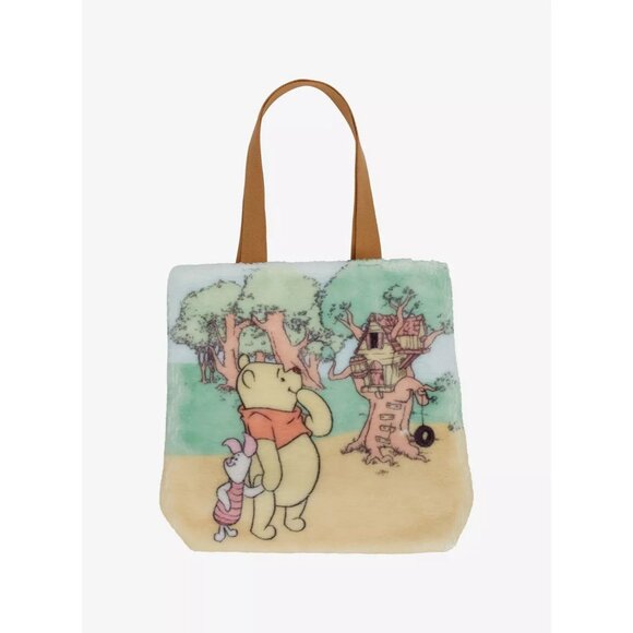 Her Universe Disney Winnie The Pooh Fuzzy Tote Bag NEW - Picture 2 of 3